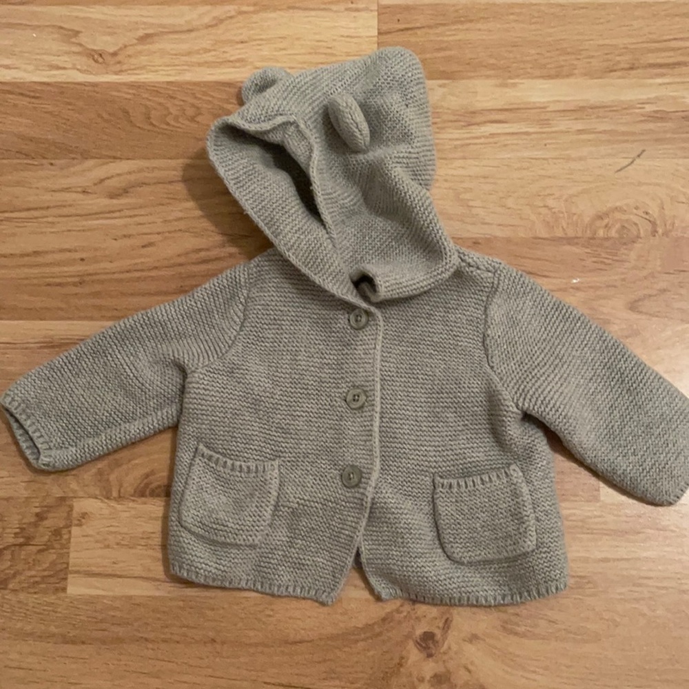 Baby gap bear knit jacket
